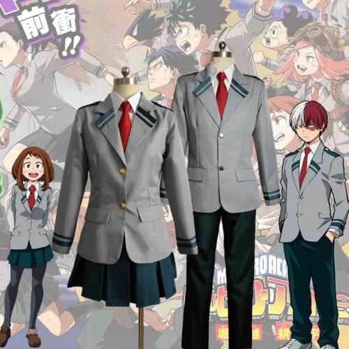 Anime Boku no Hero Academia School Uniform Suit My Hero Academia Midoriya Izuku Bakugou Katsuki Uraraka Ochako Cosplay Costumes