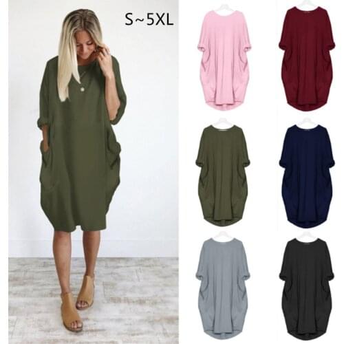 Summer Woman Dress Vintage Sexy Add fertilizer Loose Dresses Women' Sundress Casual Bohemian Beach Vestido Plus Size 5XL