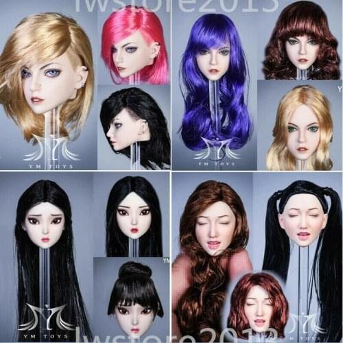 Pre-sale 1/6 YMTOYS Planted Hair Head Sculpt For 12" TBL Phicen Female Figure Body Toy