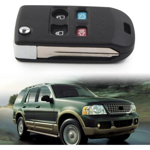 Uncut Folding Flip Remote Key Shell Case Fob 4 Button for Ford Lincoln Mercury Car Accessories Replacement