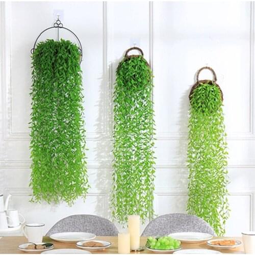 New Arrival Green Willow Wall Hanging Vine Plant Rattan for Event Wedding Home Living Decor Free Shipping