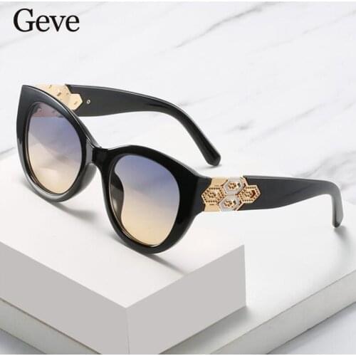 Vintage Brand Cat Eye Sun Glasses for Women Fashion Brand Designer Gradient Sun Glasses For Female High Quality Glasses Oculos