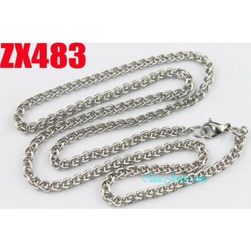 Stainless steel necklace 3.5mm hyperbolic chain foxtail chains male womans fashion jewelry 20pcs ZX483