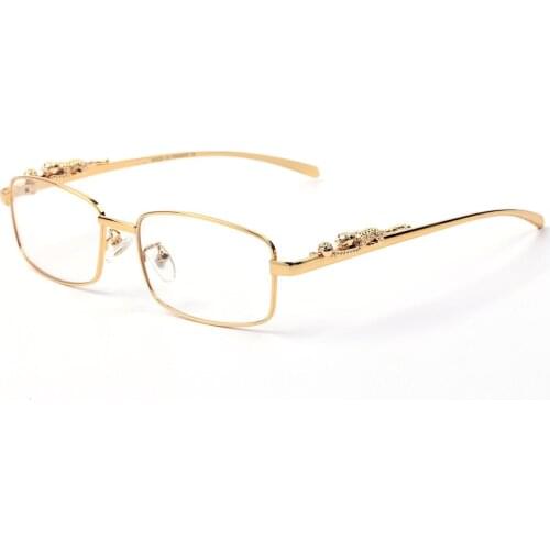 Pawes New Glasses Frame Men Sunglasses Gold Rimless Eyeglasses for Anti Reflective Clear Lens Prescription Spectacles