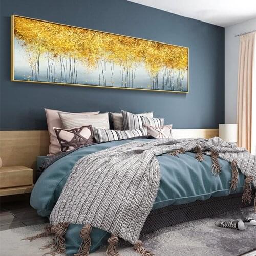 DDHH Nordic Poster Canvas Print Gold Bedroom Decoration Abstract Wall Picture For Living Room Canvas Mural Modern Simple Room