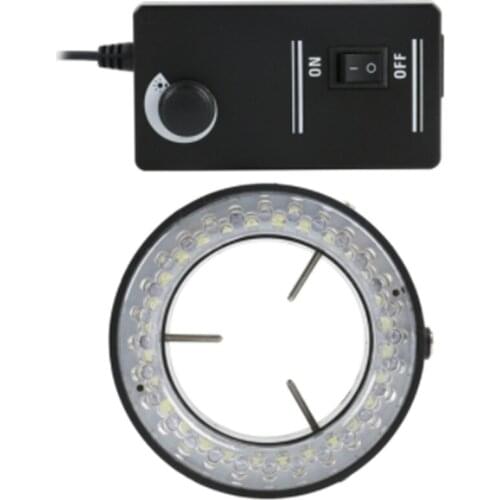 Adjustable 56 LED Ring Light Lamp 6500K 90V-240V for Stereo Microscope Trinocular Microscope Video Camera