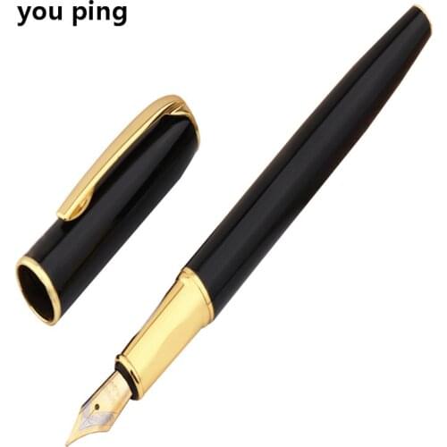 High quality 7023 Black Smooth Business office Medium Nib Fountain Pen New