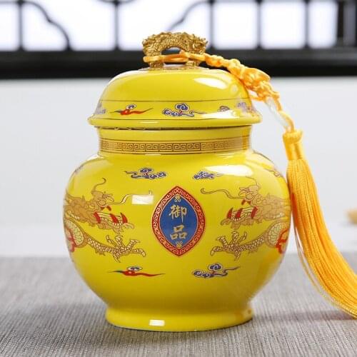 High Grade Ceramic Jars Tea Jar Spice Jar Fashion Home Decor Porcelain Tea Box Ceramic Tea Tin Room Decoration For Home