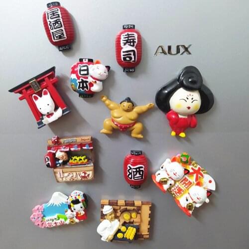 Japanese Refrigerator Magnet, Creative Japanese Cartoon Cat Lantern Refrigerator Magnet Sticker, Birthday Gift