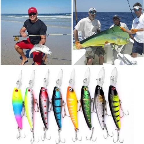 1pc Crankbaits Set Mixed Colors Fishing Lures Minnow Baits Wobbler With Box Bass Swimbait Sea Swim Jerkbait Trout Tackle Hard