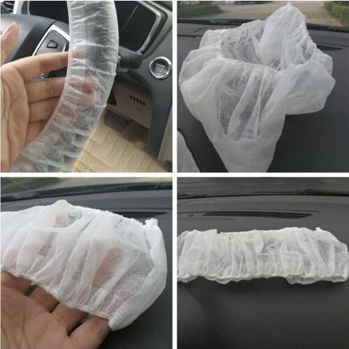 10 Pcs/set Wheel Cover Non-woven Waterproof Disposable Elastic Dust Cover Steering Wheels & Steering Wheel Hubs Plastics