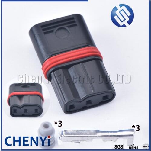 2 sets 3 Pin 0.6mm Automotive waterproof connector camshaft position sensor plug injector plug DJ7032w-0.6-21 for Benz BMW