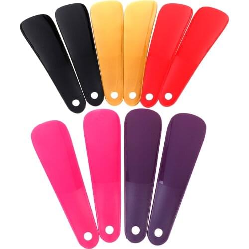 2Pcs 16cm Plastic Shoe Horn Spoon Shape Shoe Horns Professional Shoehorn Flexible Shoe Lifter