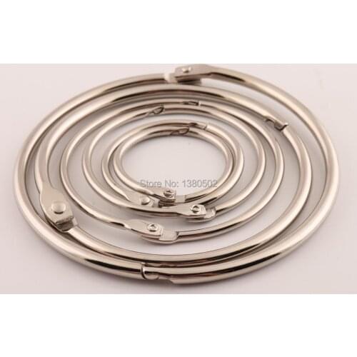 2pcs/lot 38/43/56/69/83/97mm Open ring Clip Buckle key ring O Ring openable buckles for bag accessories