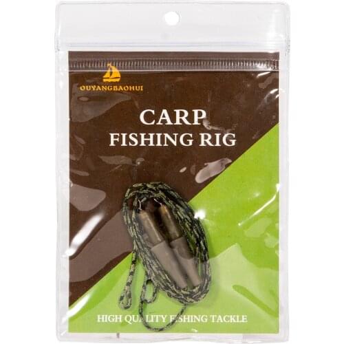 2pcs Carp Braided Lead Core Leader Line Ready Tied Chod Helicopter Rigs Leadcore Fishing Tackle Pesca Iscas Accessories