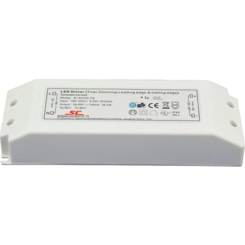 36W triac constant current dimmable LED driver;AC90-130V or AC180-250V input
