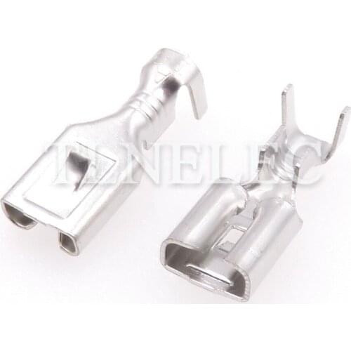 50pcs 7.8 Series Crimp Loose Pins Auto Flat Plate Barbed Plug Terminal Connector Car Splices Wire Terminal DJ623-E7.8X0.8