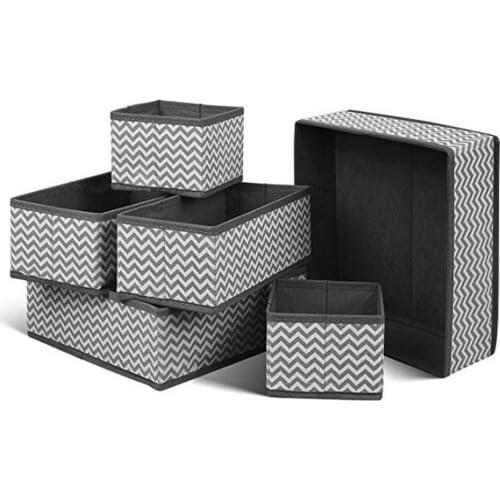 8PCS Foldable Storage Boxes Underwear Divider Organizer Interior for Ties Socks Shorts Bra Drawer Organiser Home Storage Tools