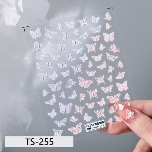 9 Styles Stars Nail Stickers Heart Butterfly Various Pattern Colorful White Red Adhesive DIY Decoration Nail Art Patch Manicure