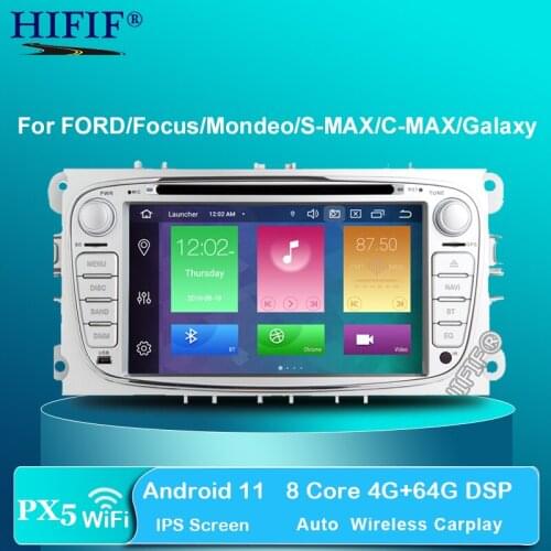 Car Multimedia Player Android 10 GPS 2 Din car dvd player Carplay for FORD/Focus/S-MAX/Mondeo/C-MAX/Galaxy wifi car radio DSP