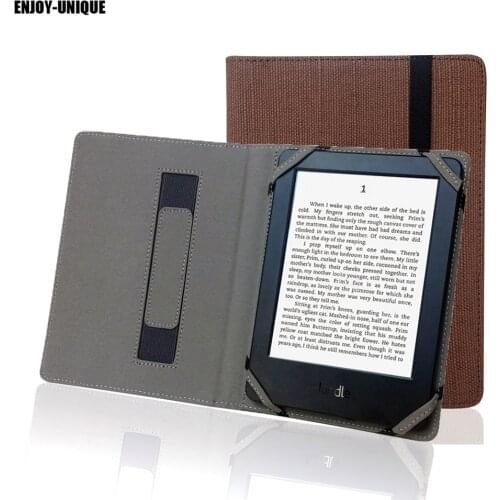 Natural Hemp Flax Case For Ritmix RBK-675FL RBK-615 6" eReader Linen Cover Pouch Sleeve Holster with hand strap