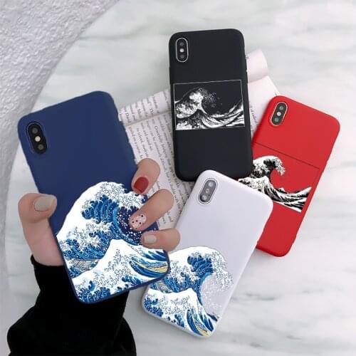 Wave Cover on For Samsung Galaxy S21 S20 FE Note 20 S8 S9 S10 Plus Ultra Pro A50 A70 A51 A71 A21S A31 A41 A12 Silicon Case Funda