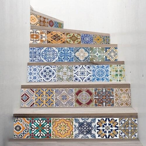 Stair Stickers Decorative Waterproof DIY Self Adhesive Sticker for Stairway Furniture Bathroom Kitchen Home Autocollant Escalier