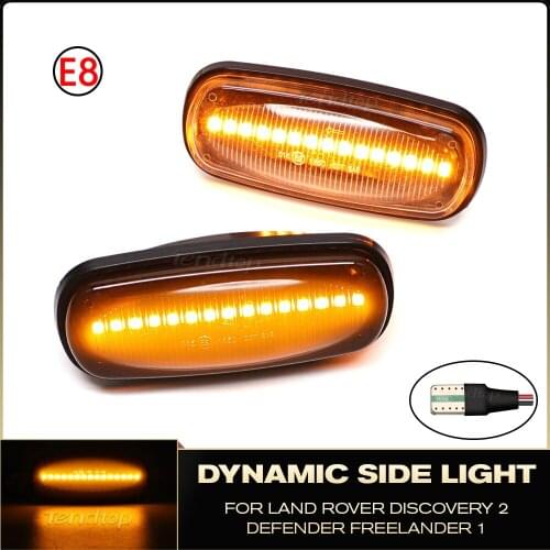 For Land Rover Discovery 2 1999-2004 Defender Freelander 1 2002-2005 Dynamic Blinker Sequential Flasher Light Side Marker Lamp