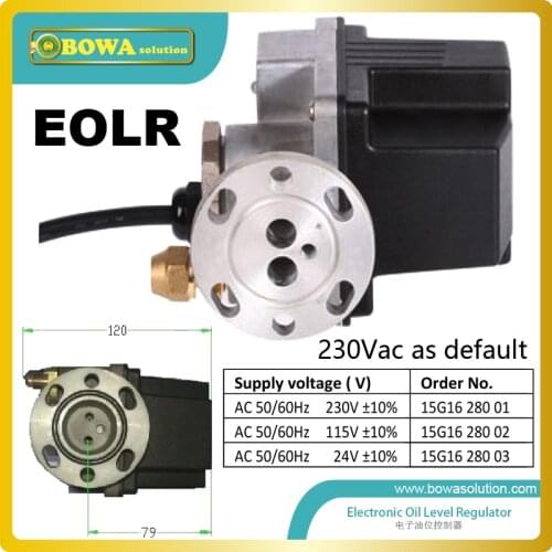 Electronic oil level regulators monitor and control the oil level in the parallel compressors rack to provide maximum protection