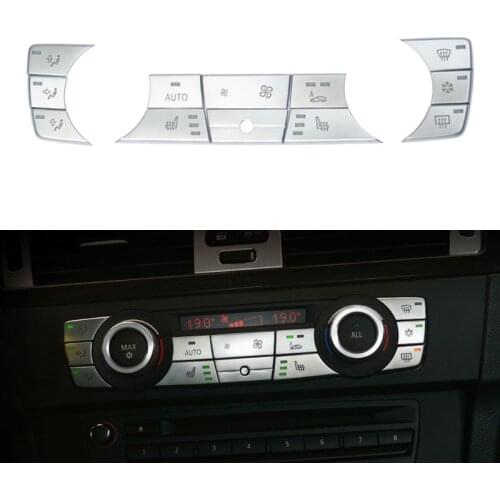 Chrome ABS For BMW X3 F25 2011-2013 Air conditioner AC Switch Buttons Cover Trim Decal Sticker