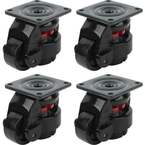 4Pcs GD-60F Level Adjustment Caster Heavy Duty Industrial Roller Wheel Leveling Caster Wheel For Vending Machine Heavy Equipment