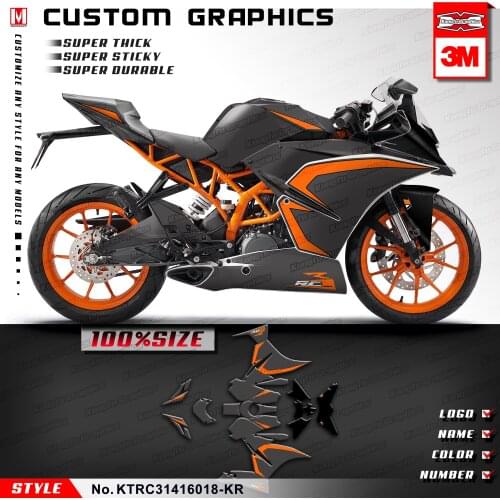 KUNGFU GRAPHICS Motorbike Aftermarket Stickers Full Vinyl Vehicle Decal Kit for RC125 RC200 RC250 RC390 2014 2015 2016