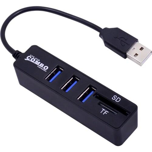 Mini USB Hub 3.0 Multi USB Splitter 3 Ports + 2 Card Reader Portable Hub Combo All In One SD/TF For Computer Laptop Accessories