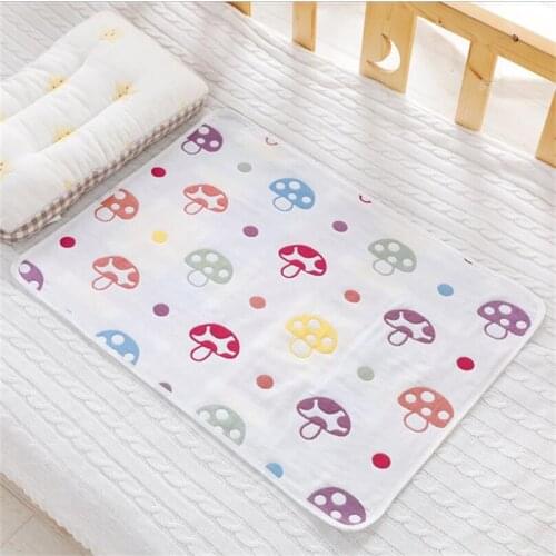 Muslin Cotton Baby Diaper Machine Washable Waterproof Changing Pad Baby Kids Children Waterproof Insulation Urine Pad