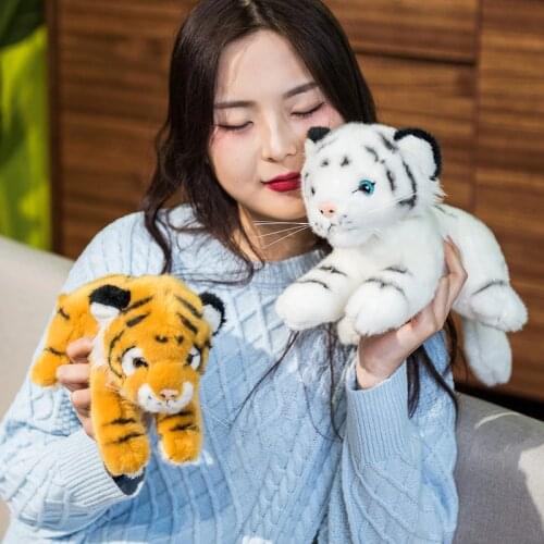 Stuffed Soft Simulation Tiger Kawaii Animal Dolls Plush Toys Lovely Tiger Family Pillow Baby Home Decoration Birthday Gift