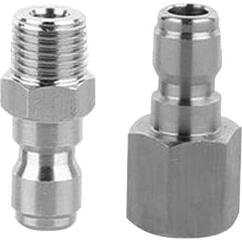 2pcs 1/4 Inch Male Thread Stainless Steel Quick Connect Pressure Washer Adapter Set