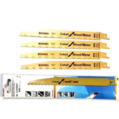 4 Pcs/Lot BIM S3456XF Reciprocating Quick Cut Saw Blade for Metal Wood Cutting Accessories Woodworking Tool