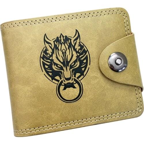 Casual PU Wallet Game Final Fantasy Hidden Discount Mens Leather Note Compartment Credit Coin Photo Cards Holder Purses