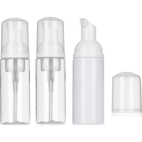 3pcs Foam Pump Bottle Empty Travel Foaming Dispensers for Liquid Soap Shampoo 50ml