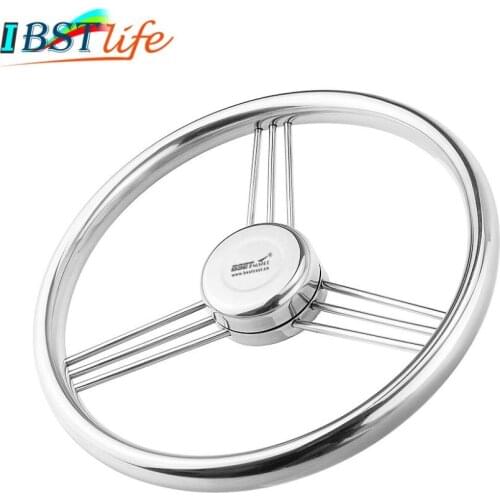 13-1/2'' 342mm Steering Wheel Stainless Steel 316 Marine Grade 3 Spokes 15 Degree Marine Boat Yacht Accessories