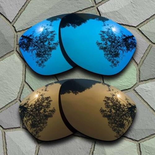 Sky Blue&Bronze Copper Sunglasses Polarized Replacement Lenses for Oakley Frogskins