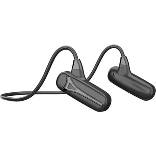 Smart Bone Conduction Earphone Bluetooth 5.0 Hifi Wireless Ear Hook Headset IPX5 Waterproof Sport Music Earbuds Black
