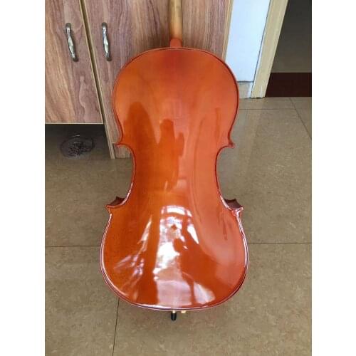 Beginner Full Size cello 4/4 3/4 solid wood Maple Spruce wood Orange cello student violoncello stringed instrument bag Bow free