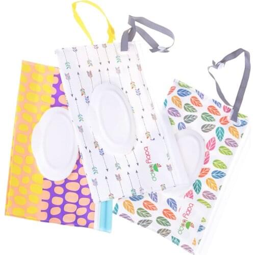 Wet Wipes Bag Wipes Carrying Case Clamshell Cosmetic Container Automobile Interior Accessories