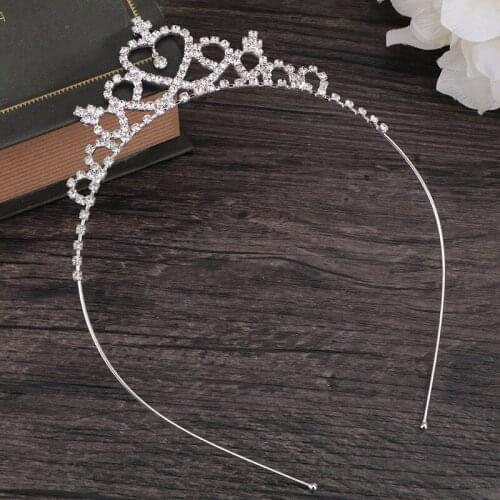 1PC Baby Girls Woman Princess Hairband Kids Party Bridal Crown Headband Crystal Diamond Tiara Hair Hoop Hair bands Accessories