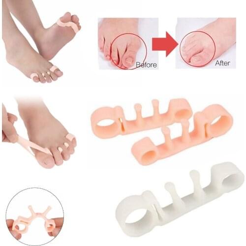 1Pairs Silicone Gel Toe Separators Bunion Feet Pads Relief Foot Pain Thumb Valgus Protector Pedicure Adjuster Straightener