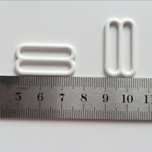 100 pcs/lot) 25mm 2.5cm Metal + plastic white 8 Bra underwear buckle Brassiere clasp TQ536