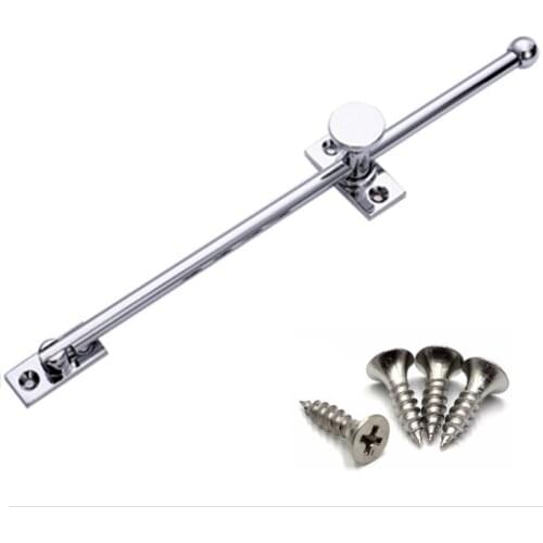 1x Adjustable Wind Brace Bracing Window Support Limiting Stopper Stainless Steel Industrial Wind-proof Rod 275mm