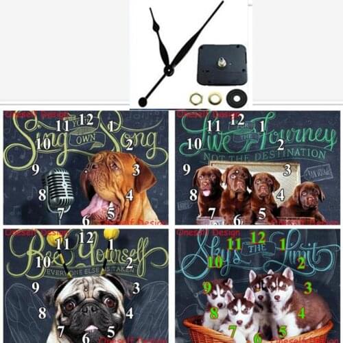 2021 5d diamond painting with Mechanical clock home decortion dolphin diamond embroidery clock diamond mosaic sale wall sticker