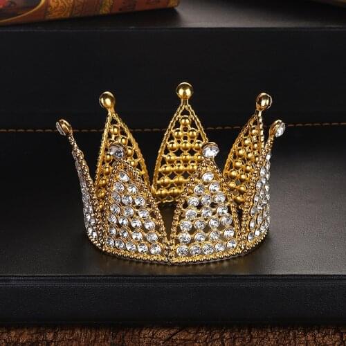 2021 New Fashion Small Crown for Birthday Party Prom Cake Wedding Hair Jewelry Diadem Ornaments Tiaras Accessories